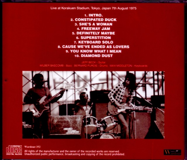 Jeff Beck ジェフ・ベック/Tokyo,Japan 1975 Upgrade