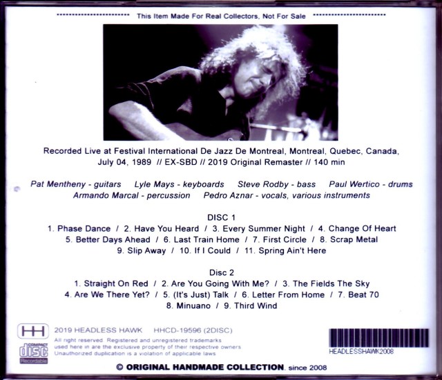 Pat Metheny Group パット・メセニー/Canada 1989
