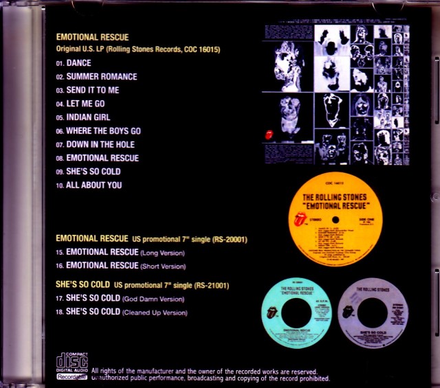 Rolling Stones ローリング・ストーンズ/Emotional Rescue