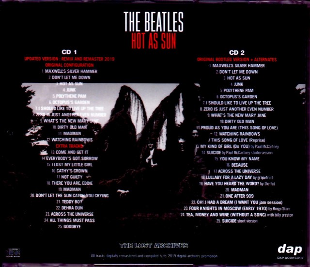 Beatles ビートルズ/Hot as Sun 2019 Remix & Remastered