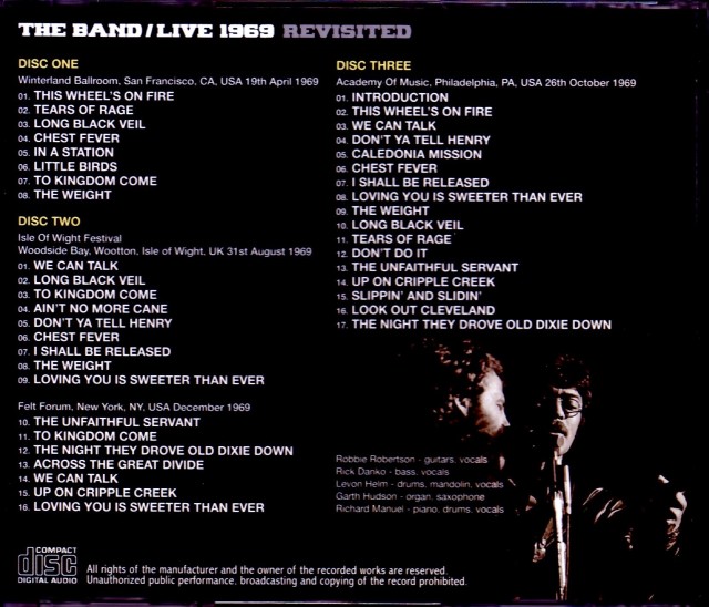 Band,The ザ・バンド/Live Compilation 1969 Upgrade