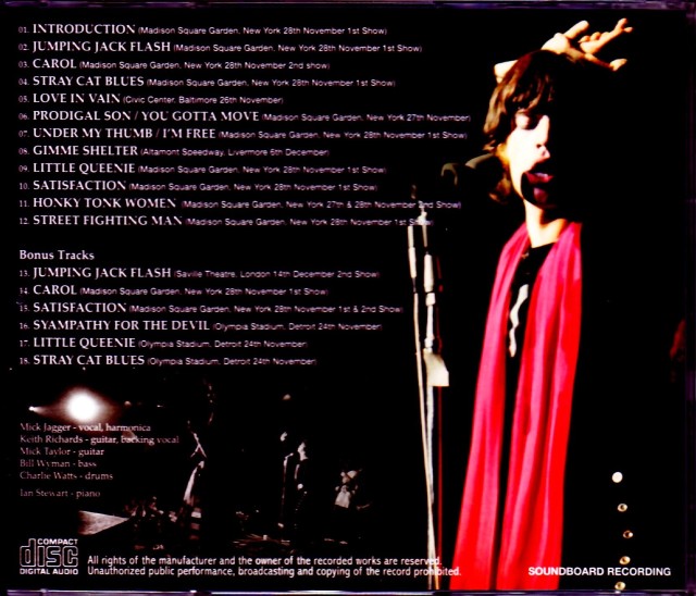 Rolling Stones ローリング・ストーンズ/Tour 1969 SBD Collection
