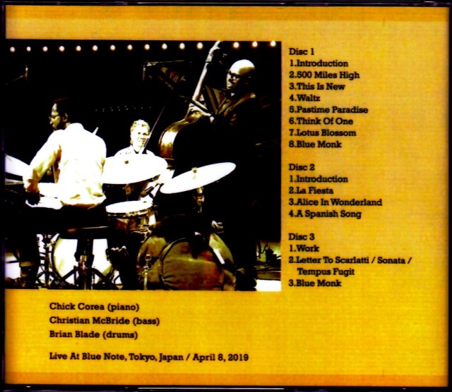 Chick Corea Trilogy チック・コリア/Tokyo,Japan 4.8.2019 Complete