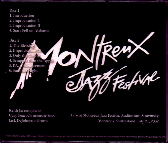 Keith Jarrett Trio キース・ジャレット/Switzerland 2002