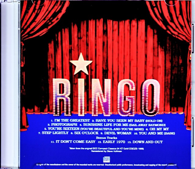 Photograph（2枚組） / Ringo Starr（リンゴ・スター） (CD) Ringo Starr リンゴ・スター/Ringo Original DCC Compact Classics