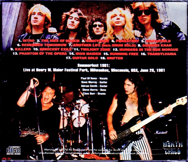 Iron Maiden アイアン・メイデン/WI,USA 1981 Upgrade