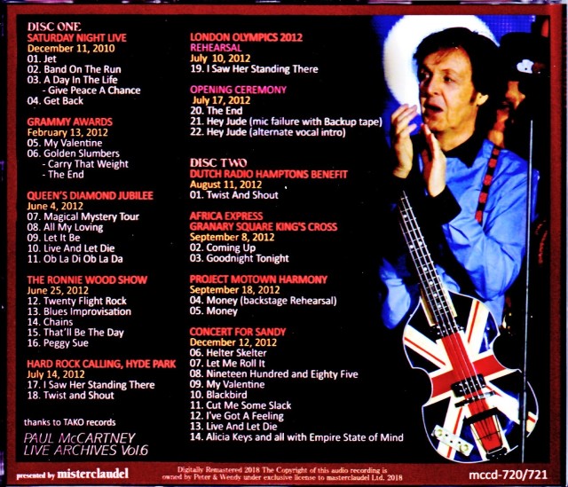 Paul McCartney ポール・マッカートニー/Live Archives 2010-2012