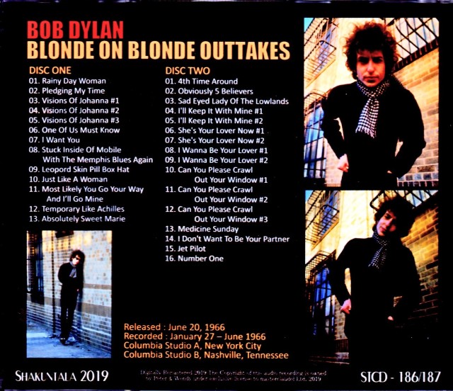 Bob Dylan ボブ・ディラン/Blonde on Blonde Outtakes