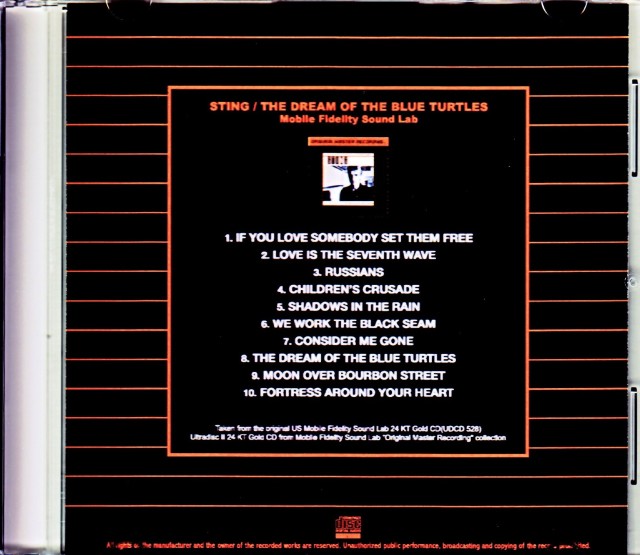 Sting スティング/The Dream of the Blue Turtles Original US Mobile