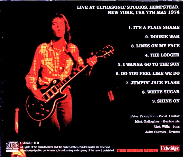 Peter Frampton ピーター・フランプトン/NY,USA 1974