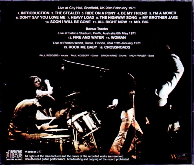 Free フリー/UK 1971 & more FREE ''HEAVY LOAD'' 本 Kossoff フリー