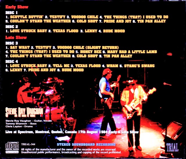 Stevie Ray Vaughan スティーヴィー・レイ・ヴォーン/Canada 1984