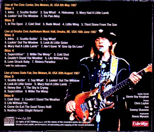 Stevie Ray Vaughan スティーヴィー・レイ・ヴォーン/IA,USA 1987 & more