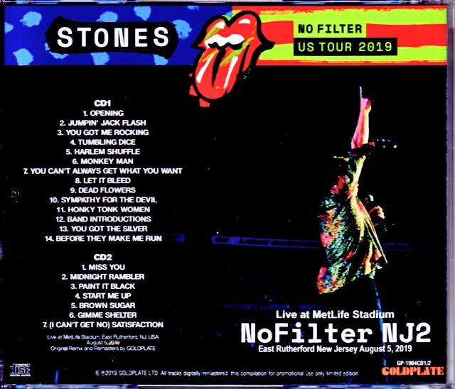 Rolling Stones ローリング・ストーンズ/NJ.USA 8.5.2019