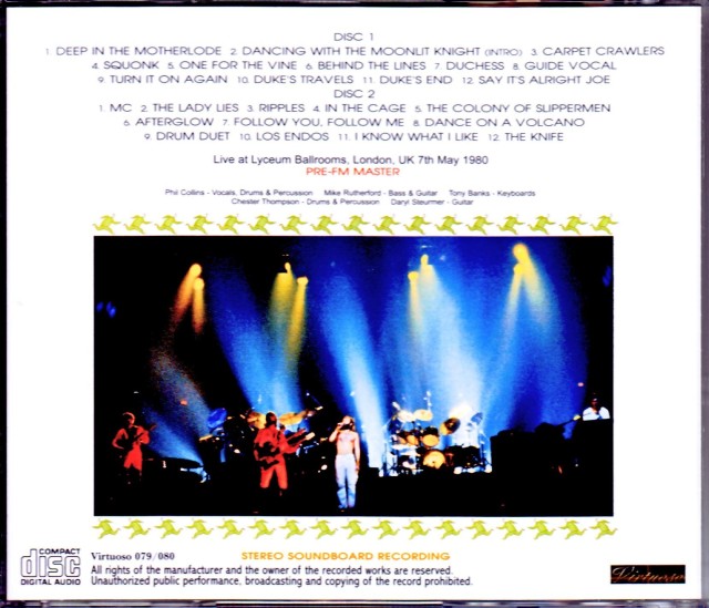 Genesis ジェネシス/London,UK 1980 Pre-FM Master