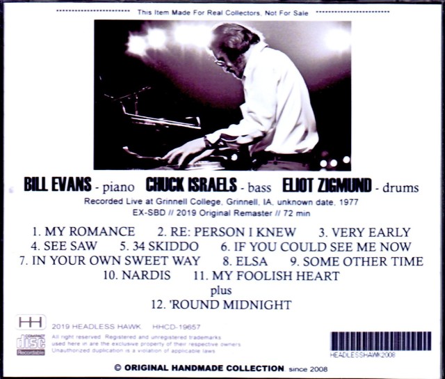 Bill Evans Trio ビル・エヴァンス/IA,USA 1977 & more