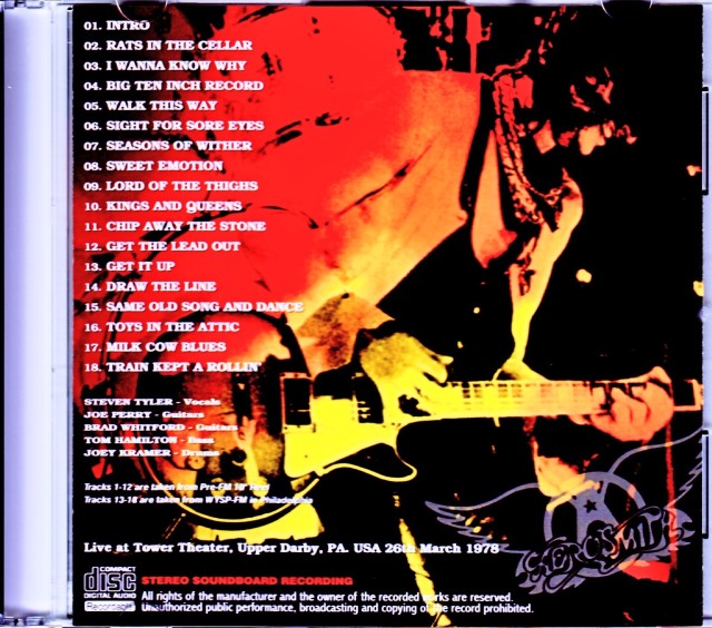 Aerosmith エアロスミス/PA,USA 1978