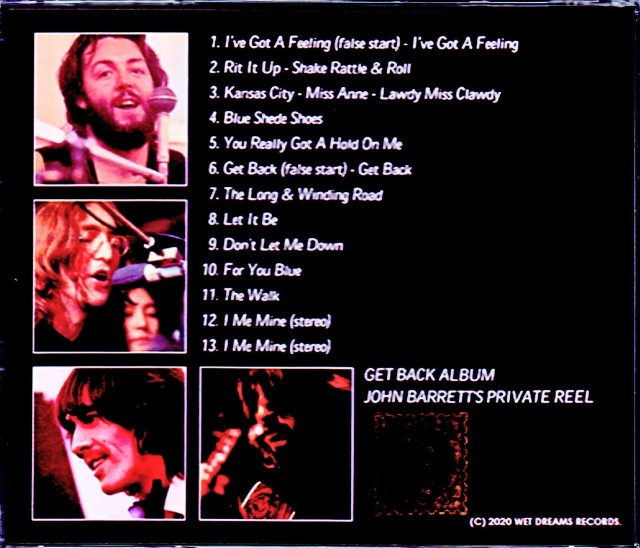 Beatles ビートルズ/Get Back Session John Barrett's Private