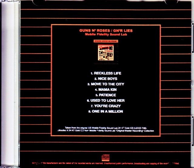Guns N' Roses ガンズ・アンド・ローゼス/GN'R Lies US Original