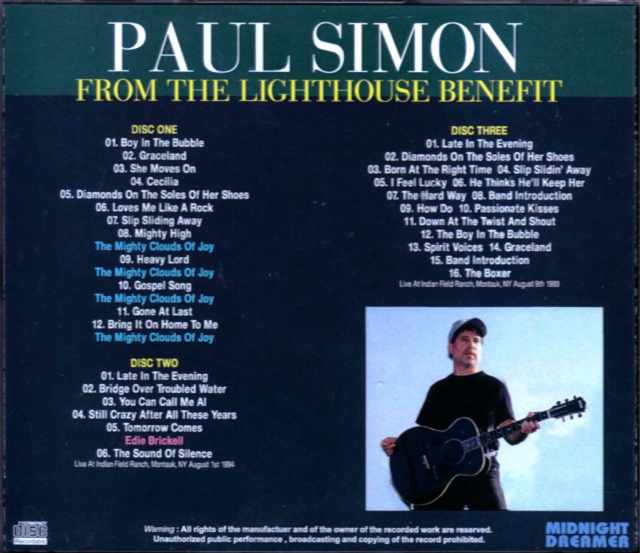 Paul Simon ポール・サイモン/NY,USA 1993 & 1994