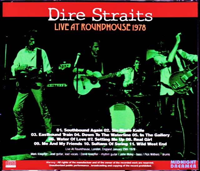 Dire Straits ダイアー・ストレイツ/London,UK 1978