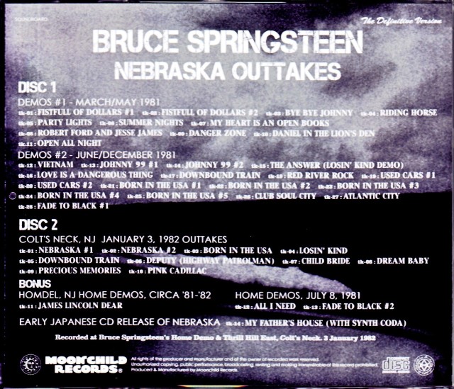 Bruce Springsteen ブルース・スプリングスティーン/Nebraska Home