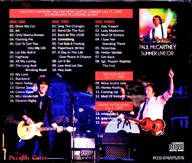 Paul McCartney ポール・マッカートニー/Canada 2009 & more