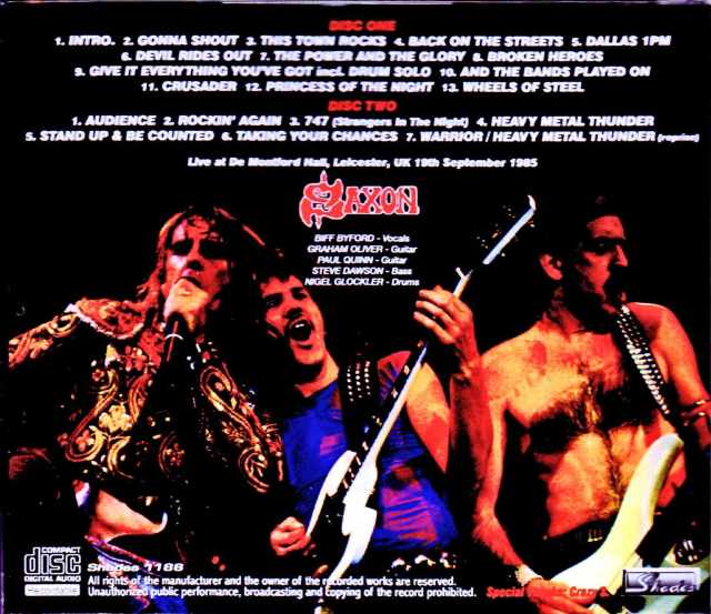 サクソン　直筆サイン入りCD　Saxon Saxon サクソン/England,UK 1984 Complete