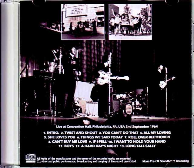 ビートルズ　ビルボード　盾 Beatles ビートルズ/PA,USA 1964 Pre-FM Soundboard Remaster