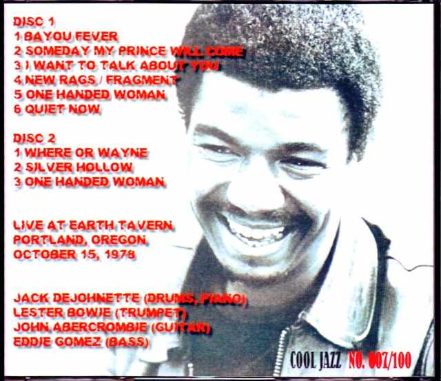 Jack DeJohnette's New Directions ジャック・デジョネット/OR,USA 1978