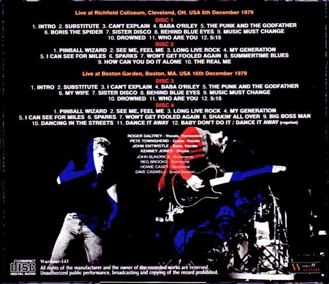 ザ・フー THE WHO 79年 UK パンフレット ロック 洋楽 超レア品 Who,The ザ・フー/OH & MA,USA 1979