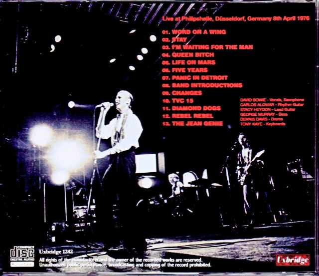 David Bowie デビッド・ボウイ/Germany 1976