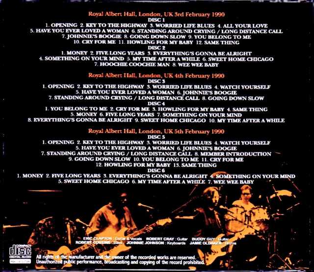 Eric Clapton エリック・クラプトン/London,UK 1990 3Days Complete