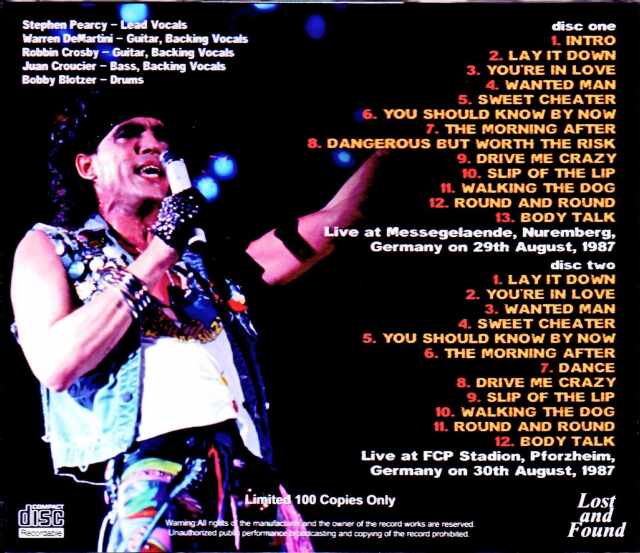 Ratt ラット/Germany 1987 & more