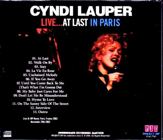 Cyndi Lauper シンディ・ローパー/France 2003
