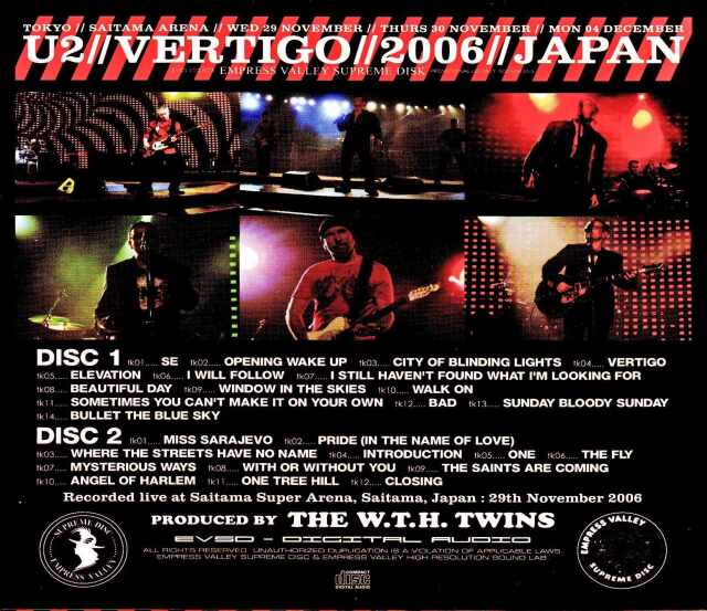 U2 ユーツー/Saitama,Japan 11.29.2006