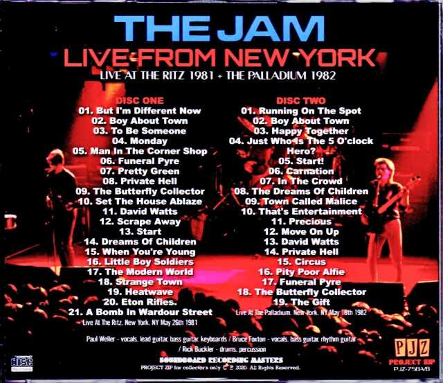 Jam,The ザ・ジャム/NY,USA 1981 & more