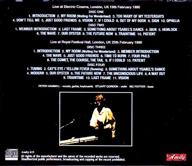 Peter Hammill ピーター・ハミル/London,UK 1990 2Days
