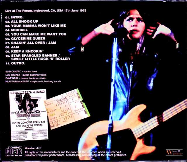 Suzi Quatro スージー・クワトロ/CA,USA 1975 Mike Millard Master Suzi Quatro スージー・クワトロ/CA,USA 1975 Mike Millard Master
