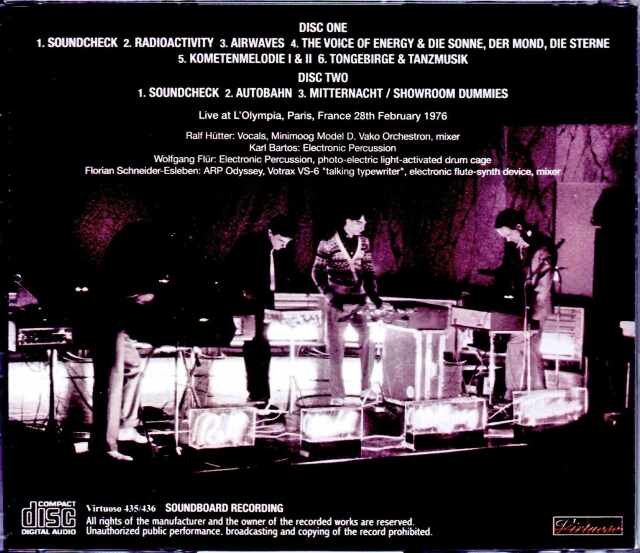 Kraftwerk クラフトワーク/France 1976 Upgrade & Much Longer