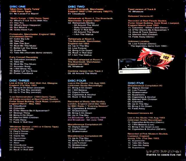 Oasis Original 1993 Demos オアシス カセットテープ 【公式通販】