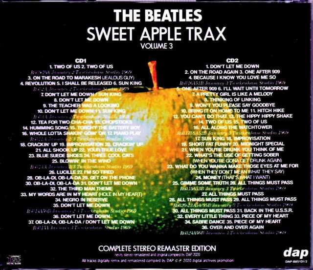 Beatles ビートルズ/Sweet Apple Trax Vol.3