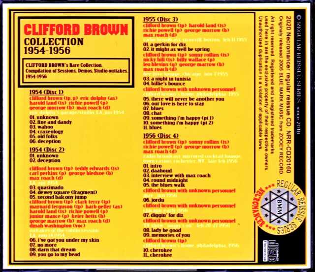 Clifford Brown クリフォード・ブラウン/レア音源集 1954-1956
