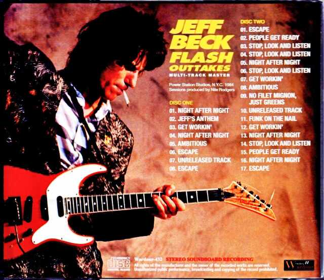 Jeff Beck ジェフ・ベック/フラッシュ Flash Outtakes NY,USA 1984 Upgrade
