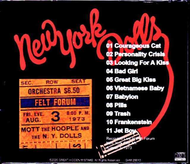 New York Dolls ニューヨーク・ドールズ/NY,USA 1973