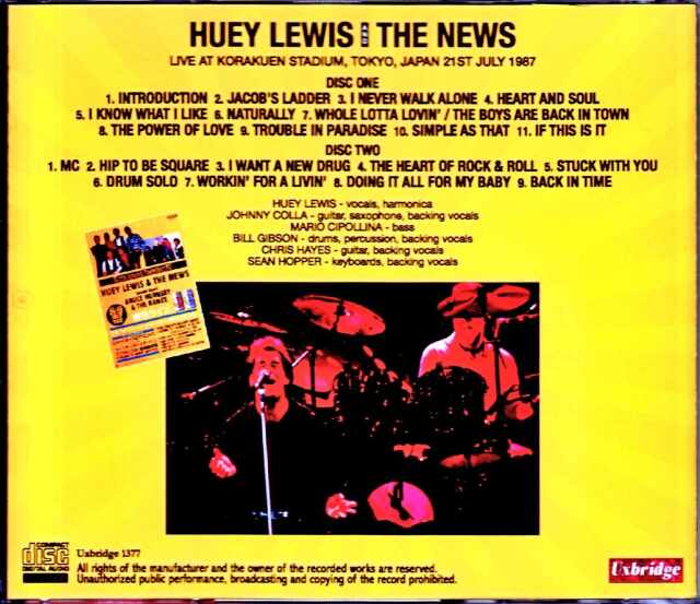 Huey Lewis and the News ヒューイ・ルイス・アンド・ザ