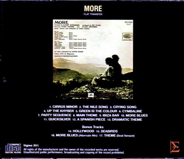 Pink Floyd ピンク・フロイド/モア More Flat Transfer & more