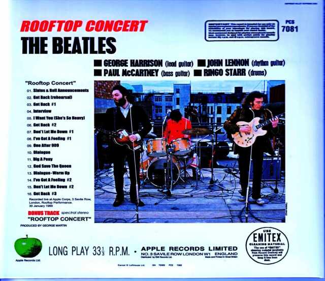 Beatles ビートルズ/屋上ライヴ 他 Rooftop Performances EMI Reel