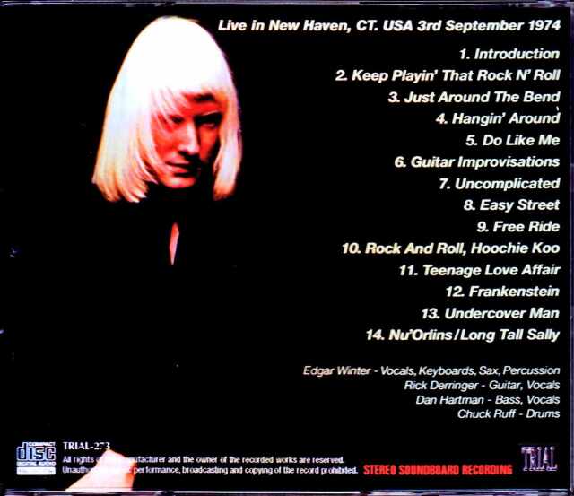 Edgar Winter Group エドガー・ウィンター/CT,USA 1974