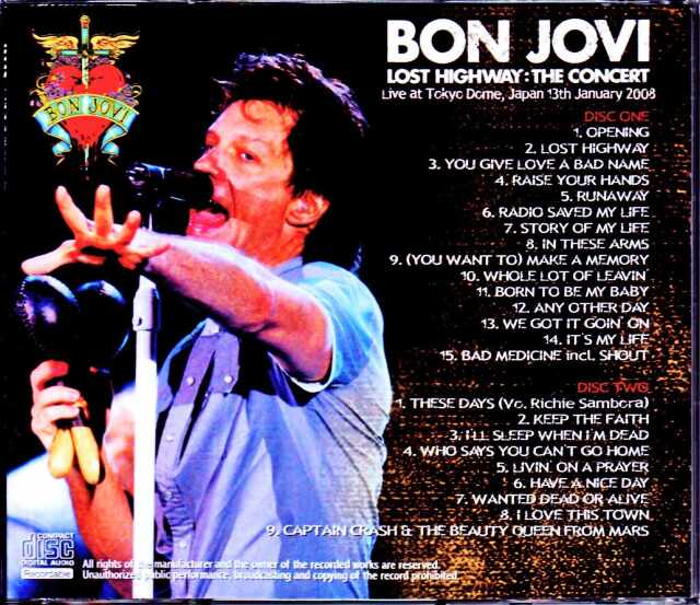 廃盤 Bon Jovi ボン・ジョヴィ Live ライヴ 紙ジャケ 廃盤 Bon Jovi ボン・ジョヴィ Live ライヴ 紙ジャケ